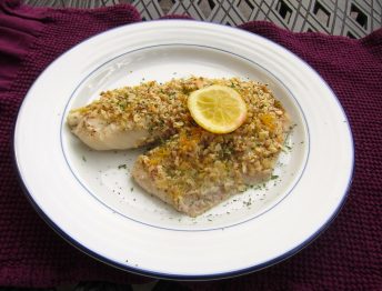 Baked Whitefish with Sunflower Seeds